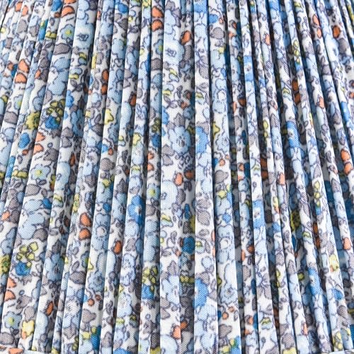 GO&SO GOSO 5 * 9 * 6.4 IN Spider Pleated Lamp Shades Set of 2 Small, Art Deco Multi-Floral Lampshades for Table Lamps -Empire Lamp Shade Replacement,Barrel Shade No Assembly Required - Image 3