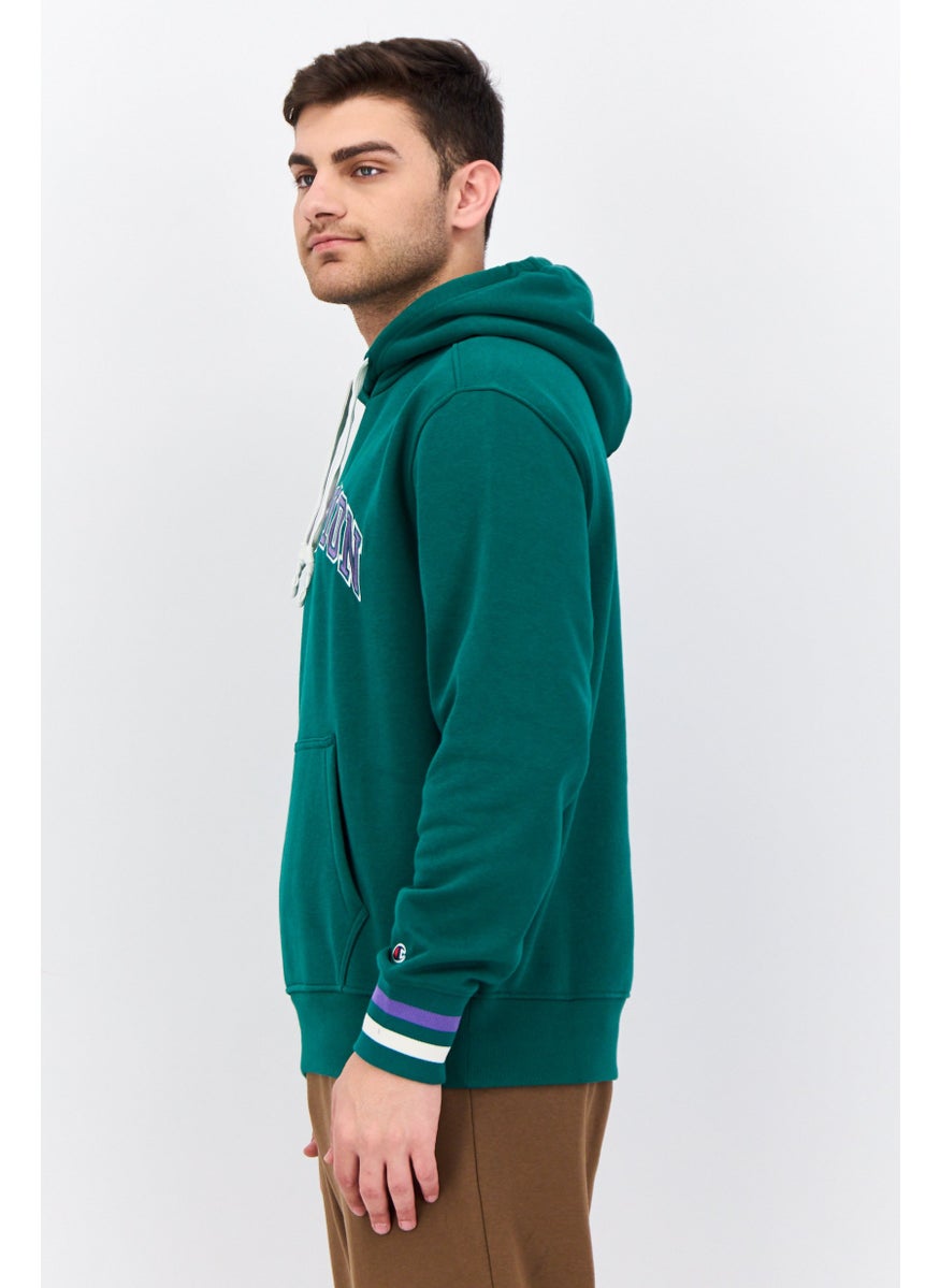 Champion Men Sportswear Fit Long Sleeves Running Sweatshirt, Green  - Image 2