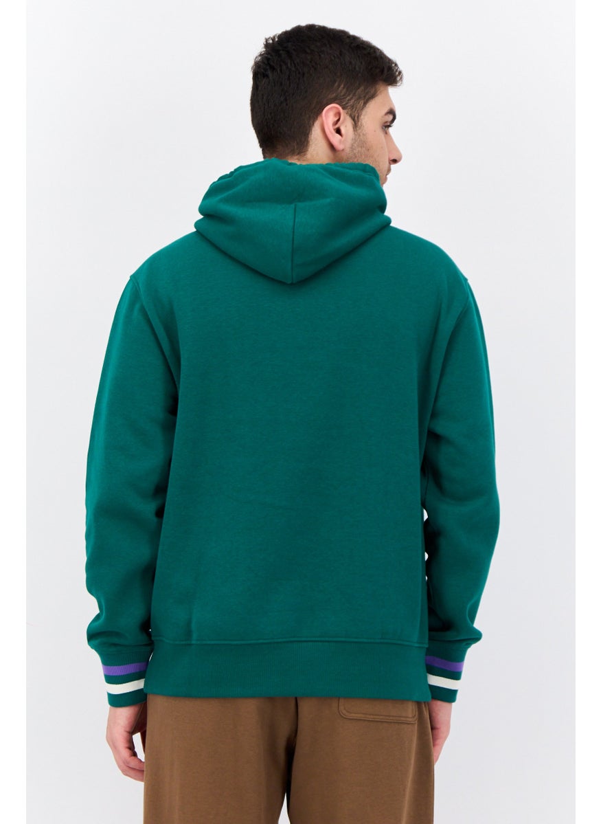 Champion Men Sportswear Fit Long Sleeves Running Sweatshirt, Green  - Image 3