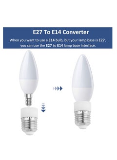 Lezonic E27 to E14 Socket Converter, Screw to Small Screw Edison Bulb Adapter, ES to SES Lamp Base Adapter, Max Wattage 60W, Voltage 0-250V, for LED Bulbs, Incandescent Bulbs, CFL Bulbs, 4 Pack  - Image 4