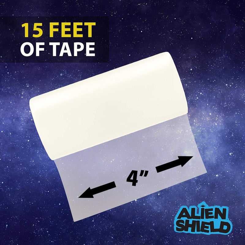 ALIEN TAPE Alien Shield Transparent Sealing Tape Waterproof Repair Tape Adhesive Strips Patch Tape to Repair Tears, Cracks, and Leaks, 3 Rolls Total 15 Feet Rolls x 4” Width As Seen On TV - Image 2