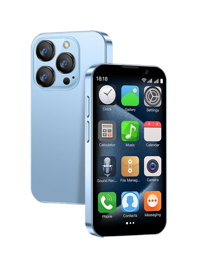 SOYES XS18 Pro Mini Smartphone, 3.0 Inch HD Screen, Android Quad-Core Dual SIM Mobile Phone, Face Recognition, 2GB RAM 16GB Storage, Compact Smart Mini Cell Phone (Blue) - Image 1