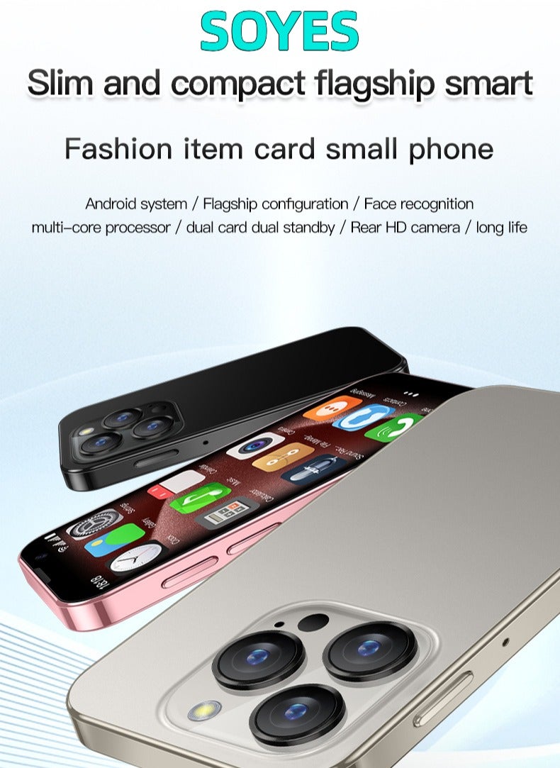 SOYES XS18 Pro Mini Smartphone, 3.0 Inch HD Screen, Android Quad-Core Dual SIM Mobile Phone, Face Recognition, 2GB RAM 16GB Storage, Compact Smart Mini Cell Phone (Blue) - Image 2