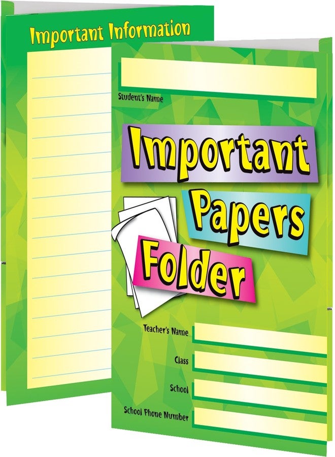 Really Good Stuff Important Papers Folders - 12 folders - Image 1