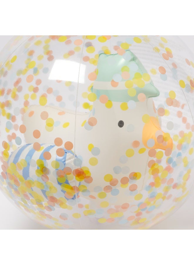 SUNNY LIFE Inflatable Beach Ball for Kids – Sid the Seagull Design with Blue Stripe, Clear Vinyl Pool Toy – Fun Outdoor Water Game for Toddlers, Girls & Boys - Image 4