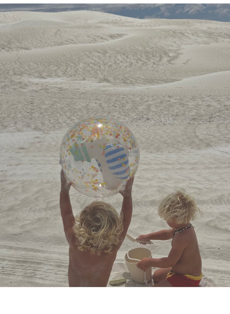 SUNNY LIFE Inflatable Beach Ball for Kids – Sid the Seagull Design with Blue Stripe, Clear Vinyl Pool Toy – Fun Outdoor Water Game for Toddlers, Girls & Boys - Image 3