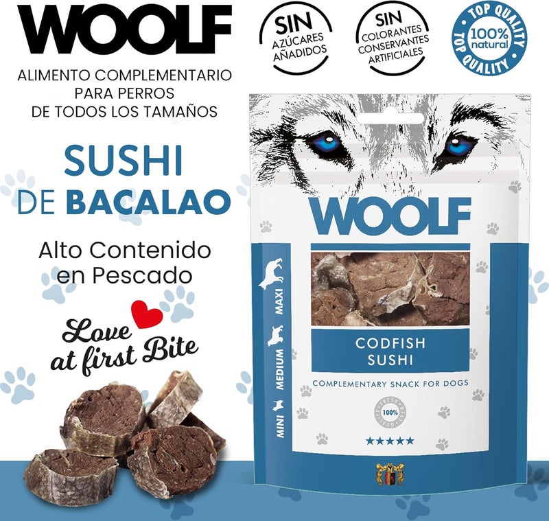 Woolf Codfish Sushi for Dog 100 g - Image 2