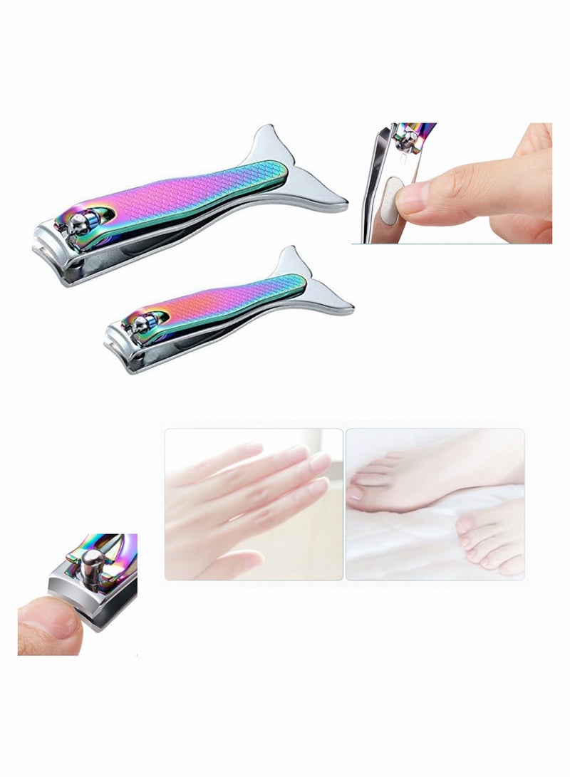 Colorful Mermaid Nail Clipper Set with File Unique Gifts for Women Perfect for Festivals Birthdays and Stocking Stuffers - Image 1