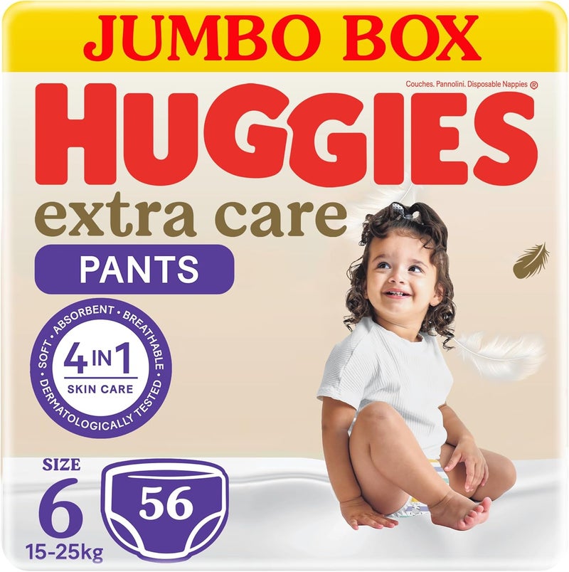 Huggies Extra Care Pants, Size 6, 56 Count - Image 1