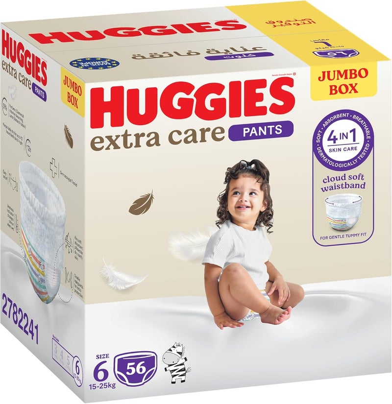 Huggies Extra Care Pants, Size 6, 56 Count - Image 2