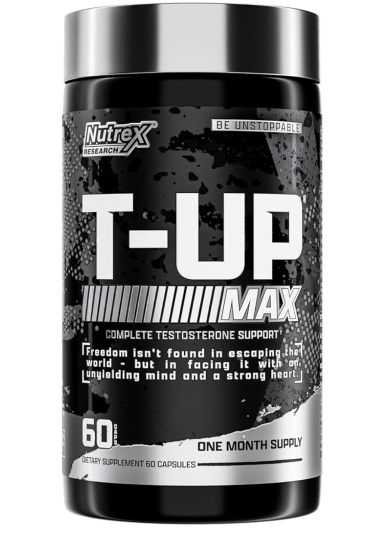 Nutrex Research T-UP, 60 Capsules, Complete Testosterone Support  - Image 1