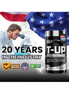 Nutrex Research T-UP, 60 Capsules, Complete Testosterone Support  - Image 4