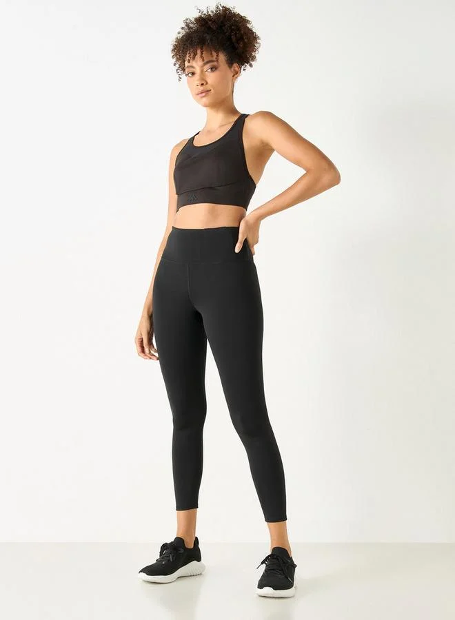 Kappa Kappa Panelled Sports Bra with Crossback Strap