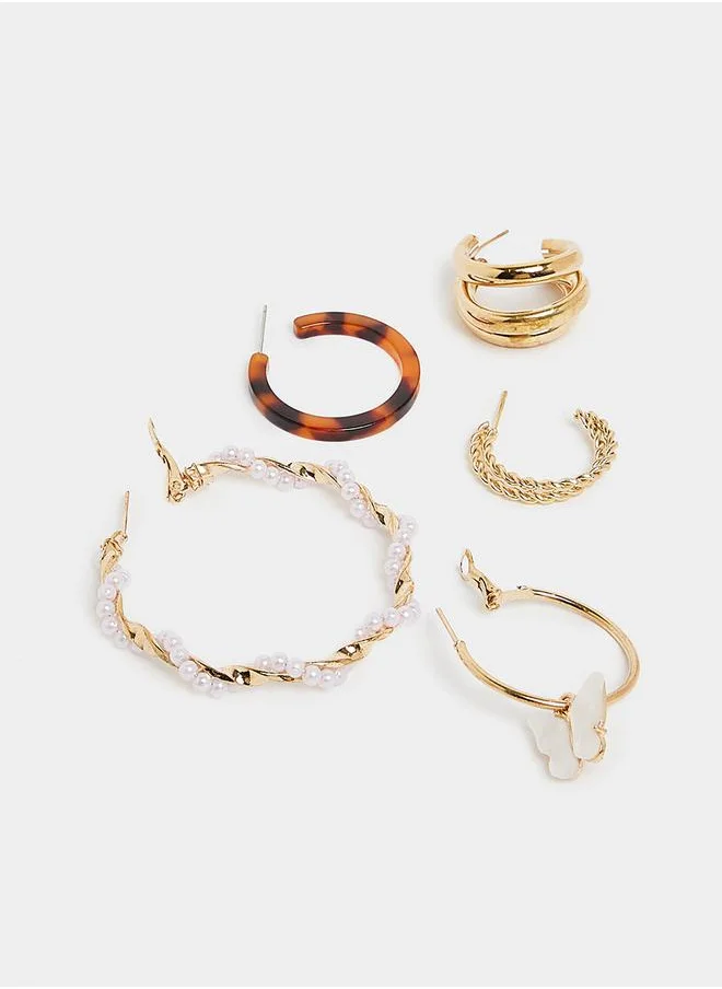Styli Set of 6 - Spiral Hoop Earrings