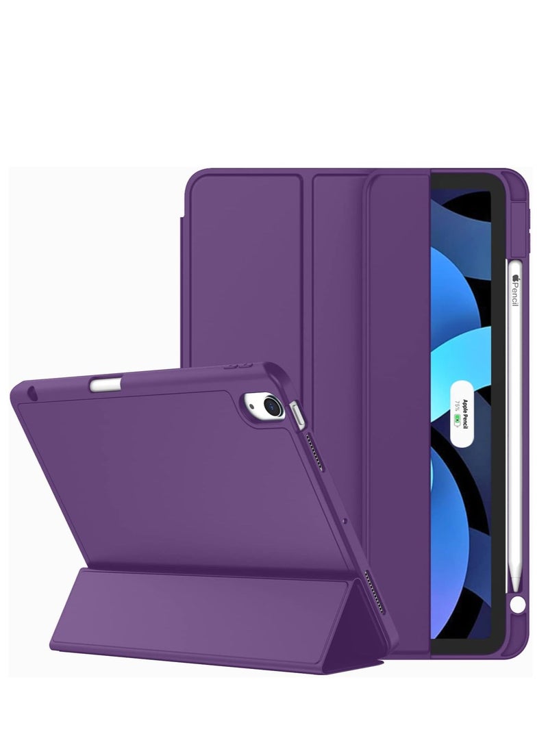 Raxoom ELTRAZONE Smart Case for iPad Air - Fits 6th Gen 11-Inch (2024), 5th & 4th Gen 10.9-Inch (2022/2020) - Dark Purple, Touch ID Support, Auto Wake/Sleep - Image 1