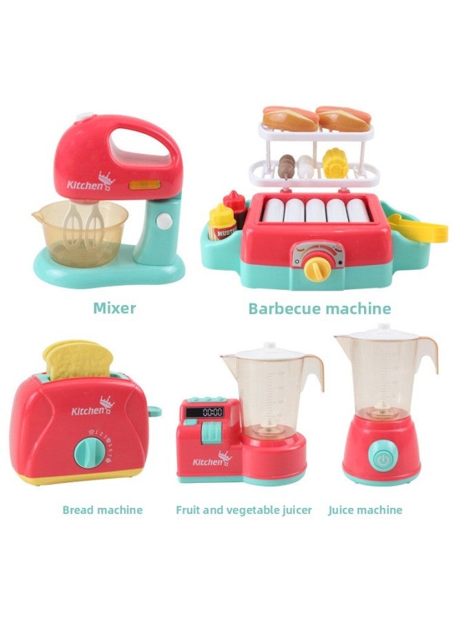 محاكاة الأطفال الكهربائية الأجهزة المنزلية الصغيرة موزع المياه عصارة الخبز خلاط غسالة اللعب منزل اللعب - المواصفات: آلة الخبز (الأخضر) 0.43 كجم - Image 4