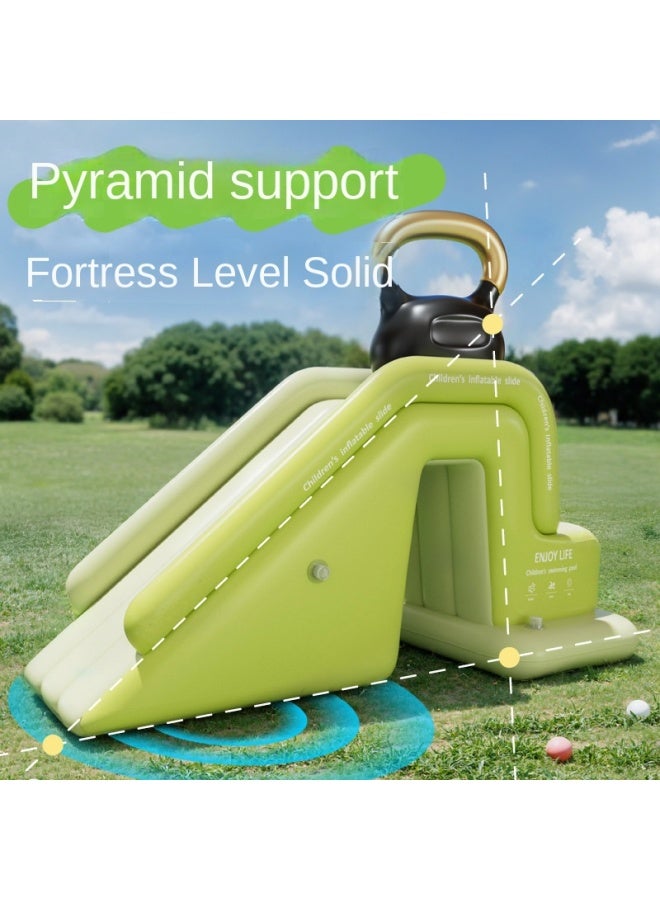general Vibrant Green Foldable Inflatable Slide, Specially For Inflatable Pools，indoor Outdoor - Image 2