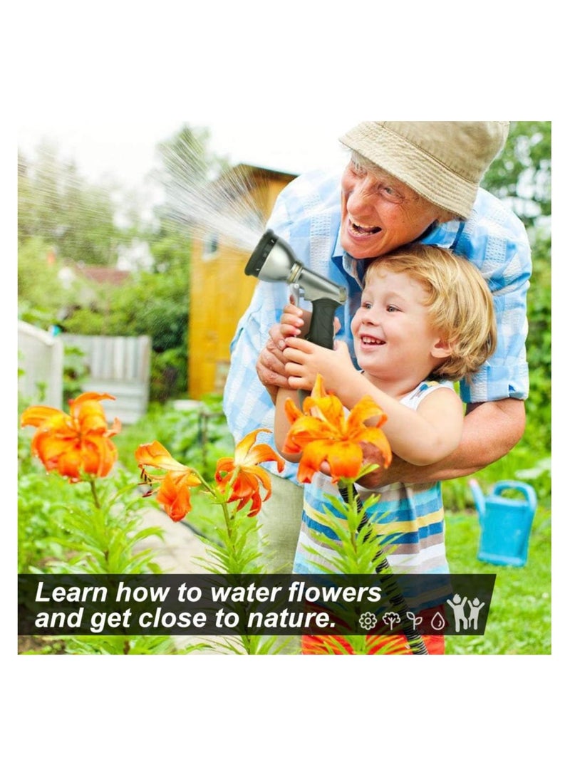 SYOSI Garden Hose Nozzle, High-Pressure Handheld Spray Nozzle with 9 Adjustable Spray Patterns, Premium Spray Nozzles for Garden Hose for Cleaning/Watering Lawn Garden/Pets Shower/Car Washing - Image 5