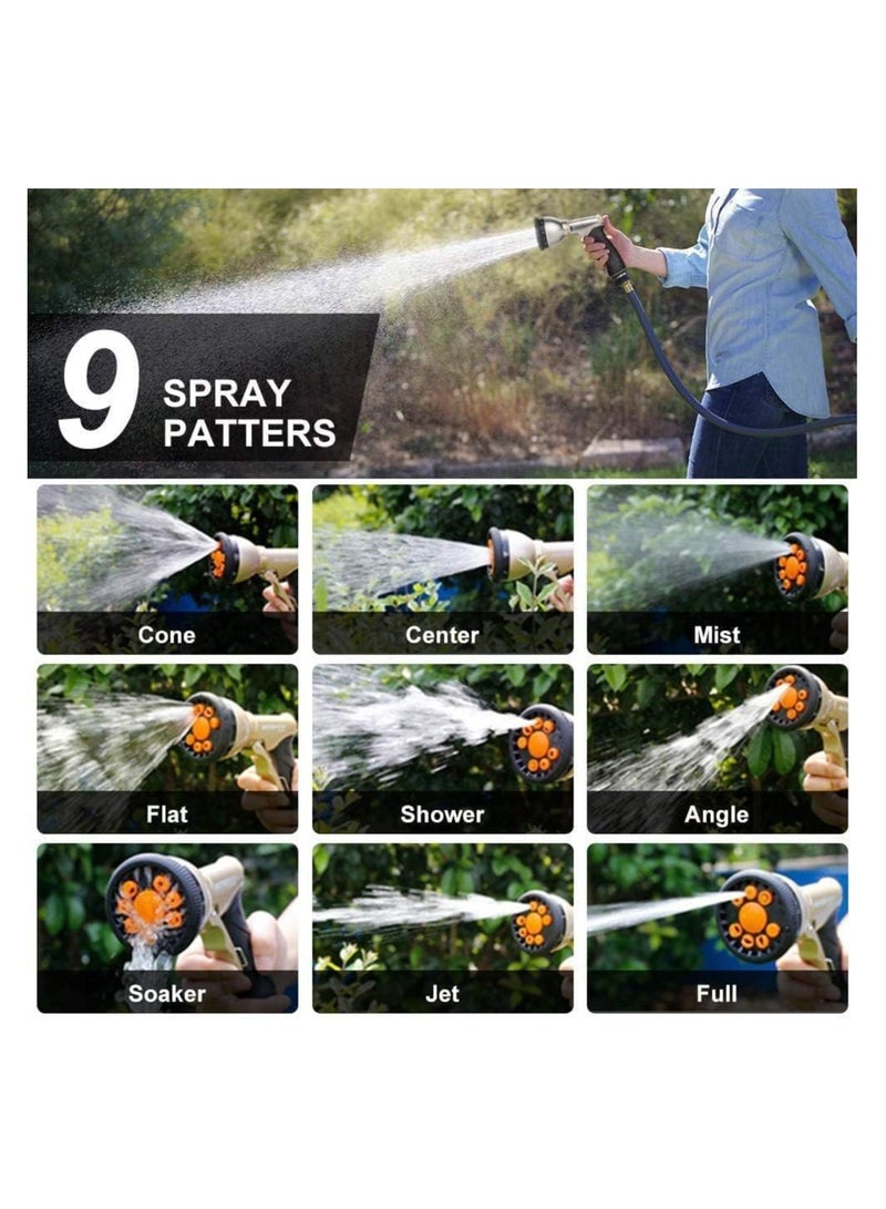 SYOSI Garden Hose Nozzle, High-Pressure Handheld Spray Nozzle with 9 Adjustable Spray Patterns, Premium Spray Nozzles for Garden Hose for Cleaning/Watering Lawn Garden/Pets Shower/Car Washing - Image 3