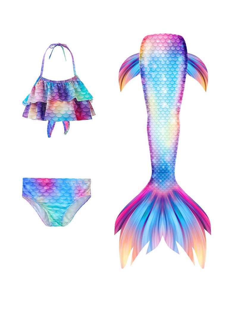 KUYING Children's Mermaid Swimsuit Bikini