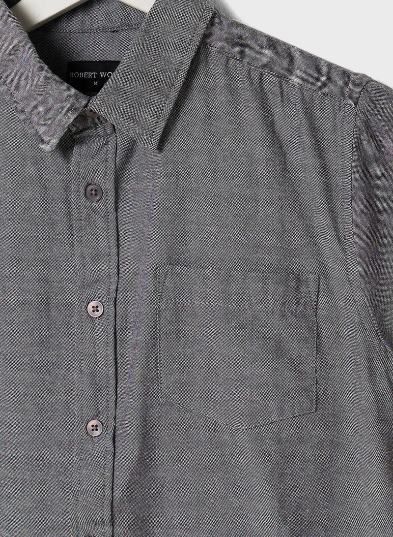 Robert Wood Short Sleeve Slim Fit Oxford