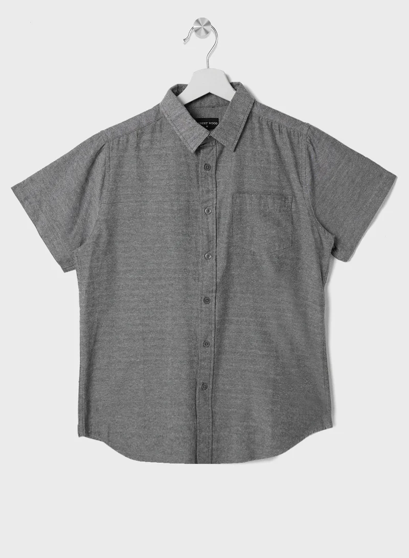 Robert Wood Short Sleeve Slim Fit Oxford