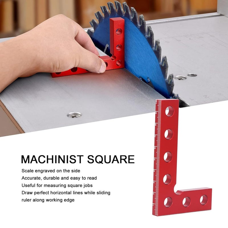 Aluminum Alloy Square Center Finder Tool Rustproof Woodworking Carpenter Ruler - Image 5