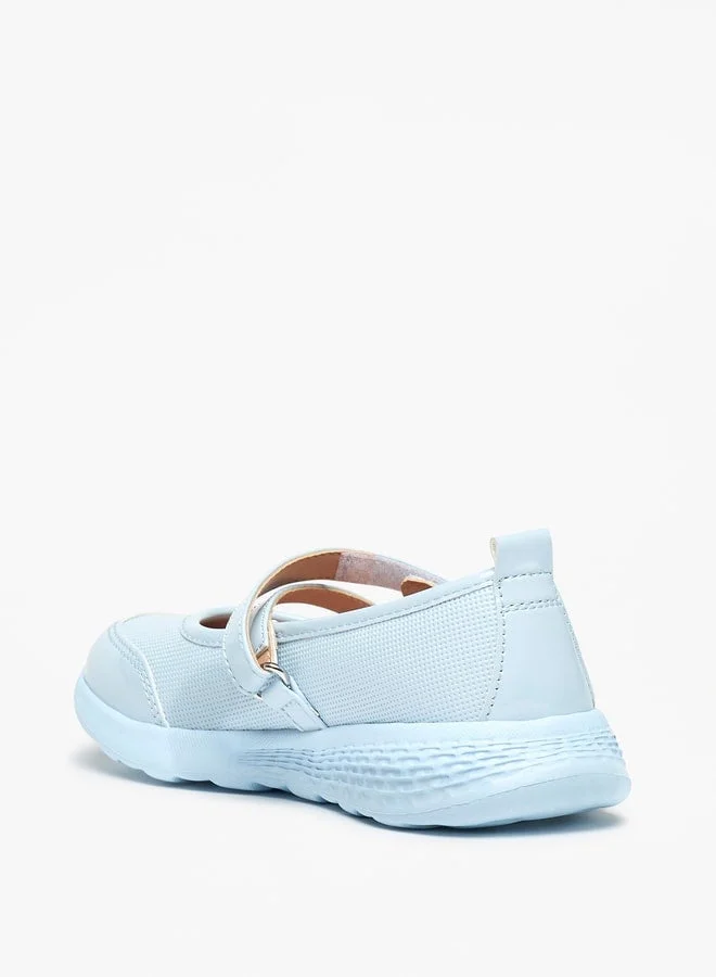 MISSY Little Missy Panelled Mary Jane Shoes with Hook and Loop Closure