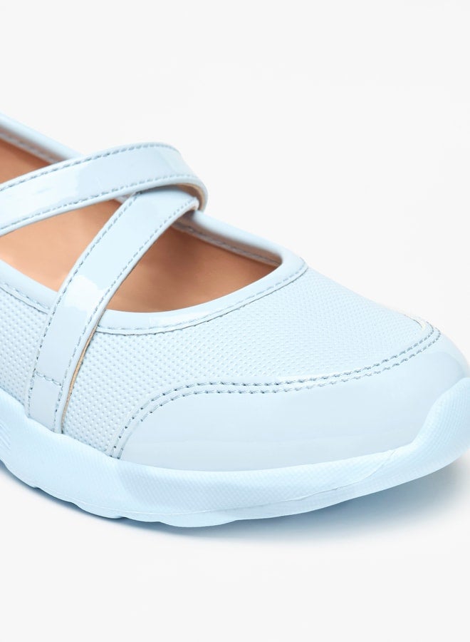 MISSY Little Missy Panelled Mary Jane Shoes with Hook and Loop Closure - Image 5