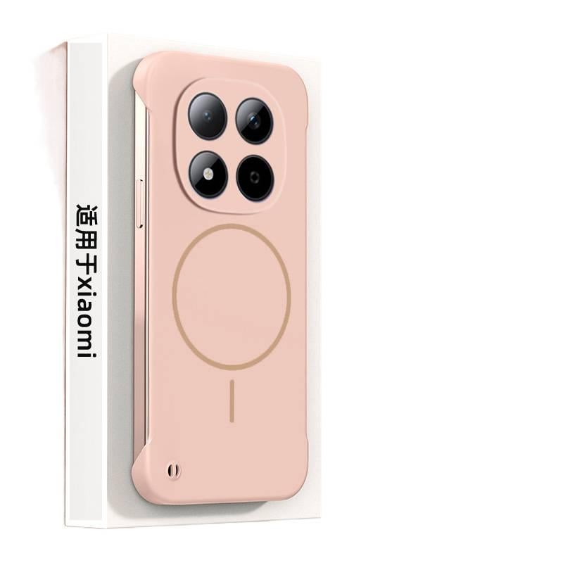 BB غطاء MagSafe لـ Redmi Note 15 مع حماية من السقوط ومغناطيس قوي مع مقاوم للصدمات مع تغطية كاملة مع تصميم بدون إطار باللون وردي مغناطيسي باللون الوردي باللون الأحمر - Image 1