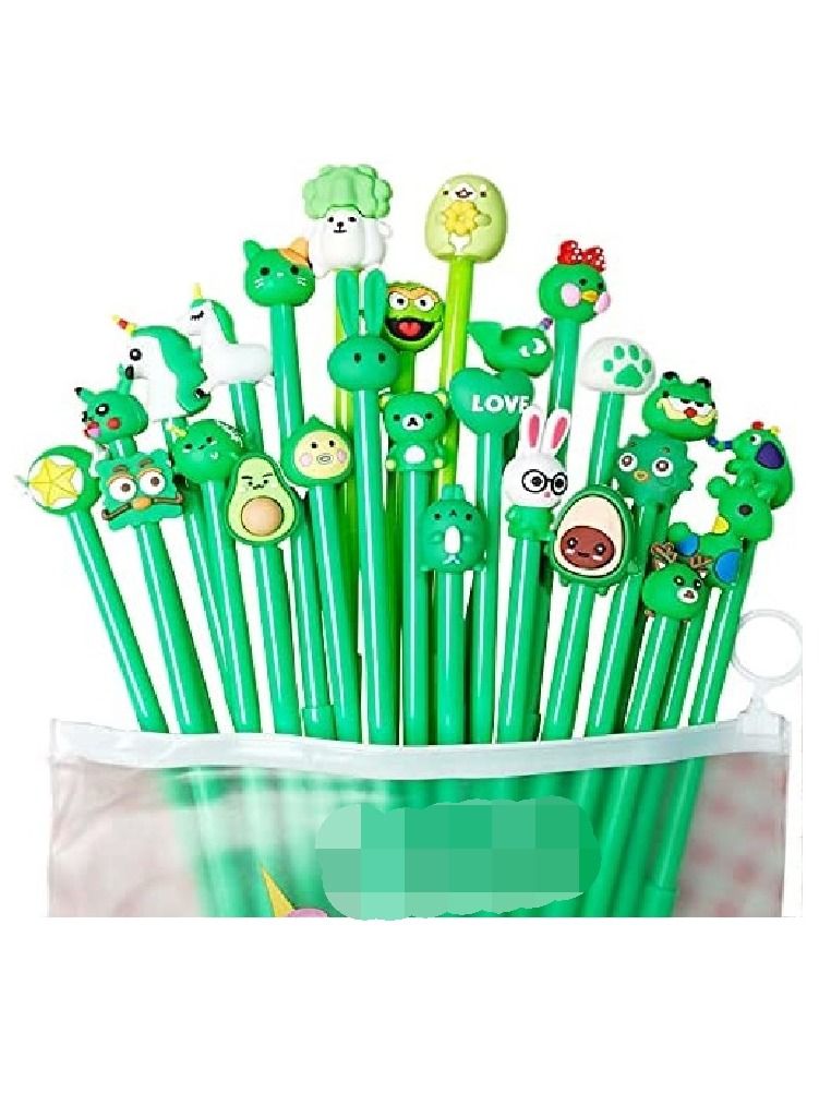 20 pack Cartoon Gel Ink Pens Assorted Style Writing Pens for Kiddos Birthday Present School Prize Student Gift Fun Girl Pens - Image 1