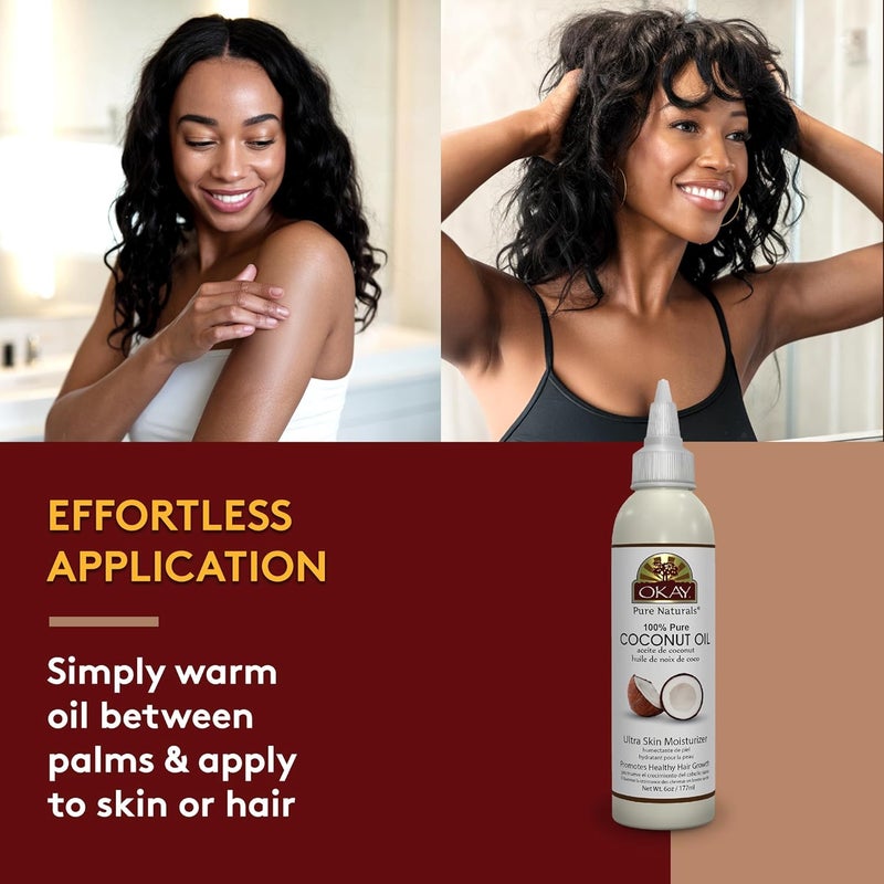 OKAY 100% Pure Coconut Oil Ultra Skin Moisturizer - 6 Oz - Image 4