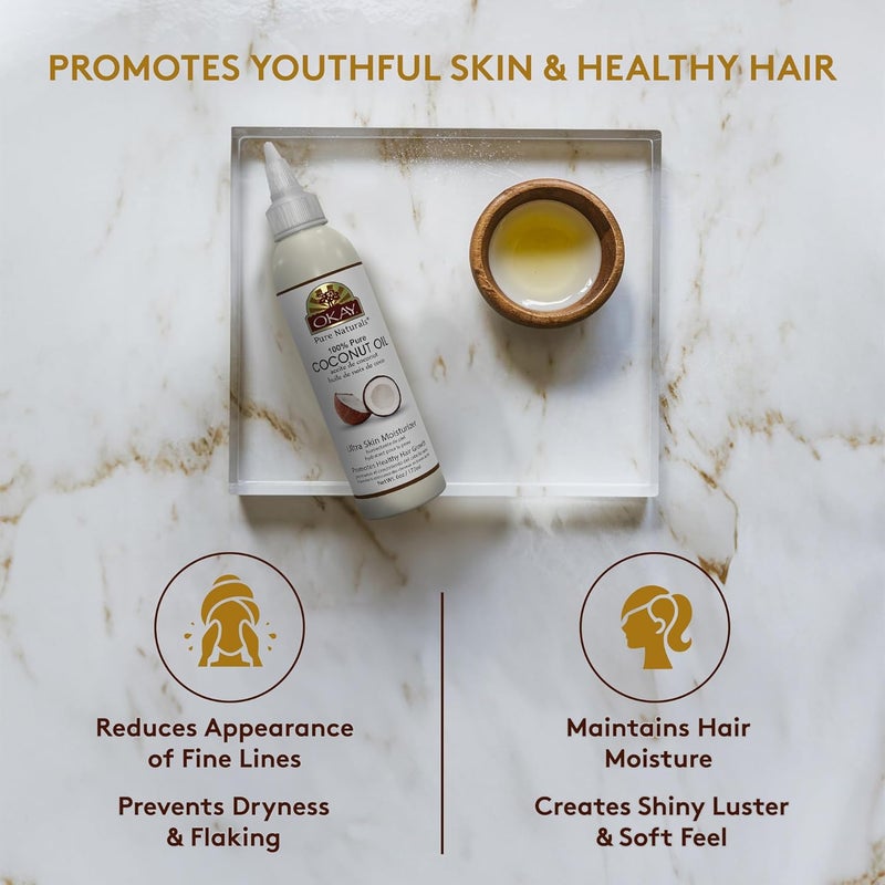 OKAY 100% Pure Coconut Oil Ultra Skin Moisturizer - 6 Oz - Image 3