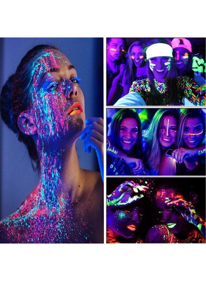 GARYOB Glow in Dark Face Body Paint UV Blacklight Neon Fluorescent 0.34oz Set of 6 Tubes - Image 4