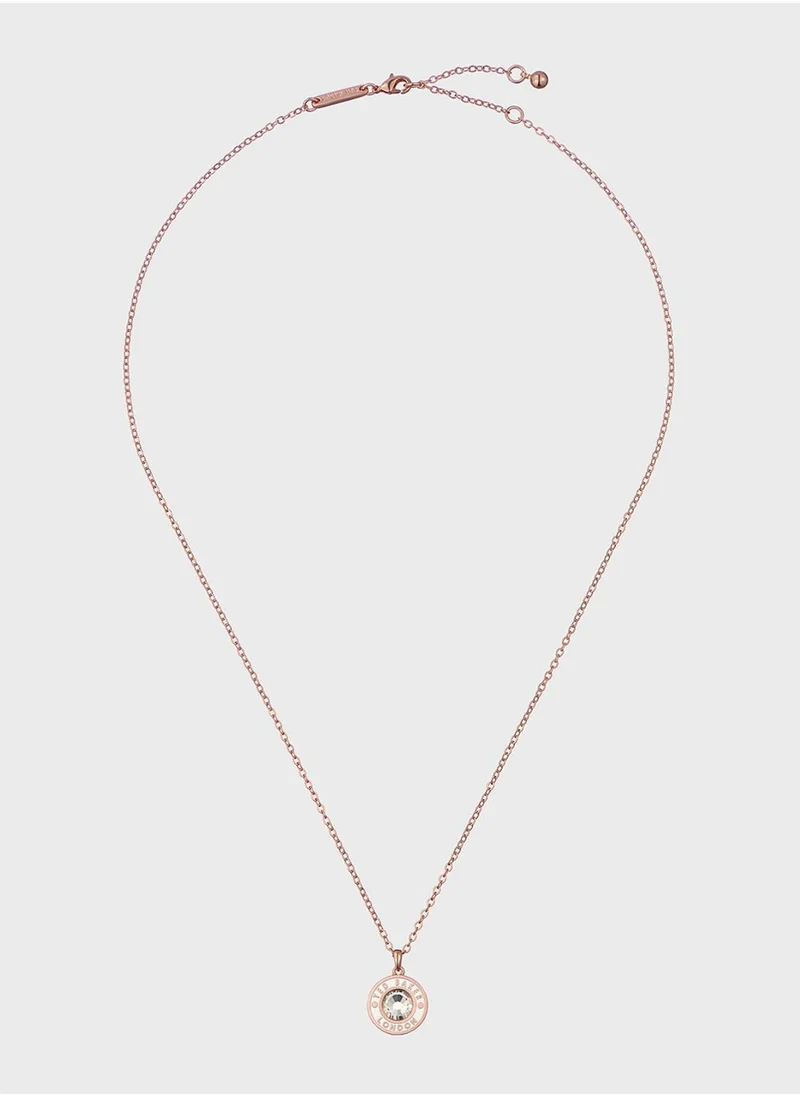 Ted Baker Chain Detail Drop  Long Necklace