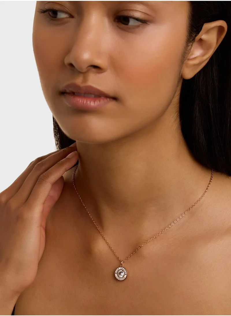 Ted Baker Chain Detail Drop  Long Necklace