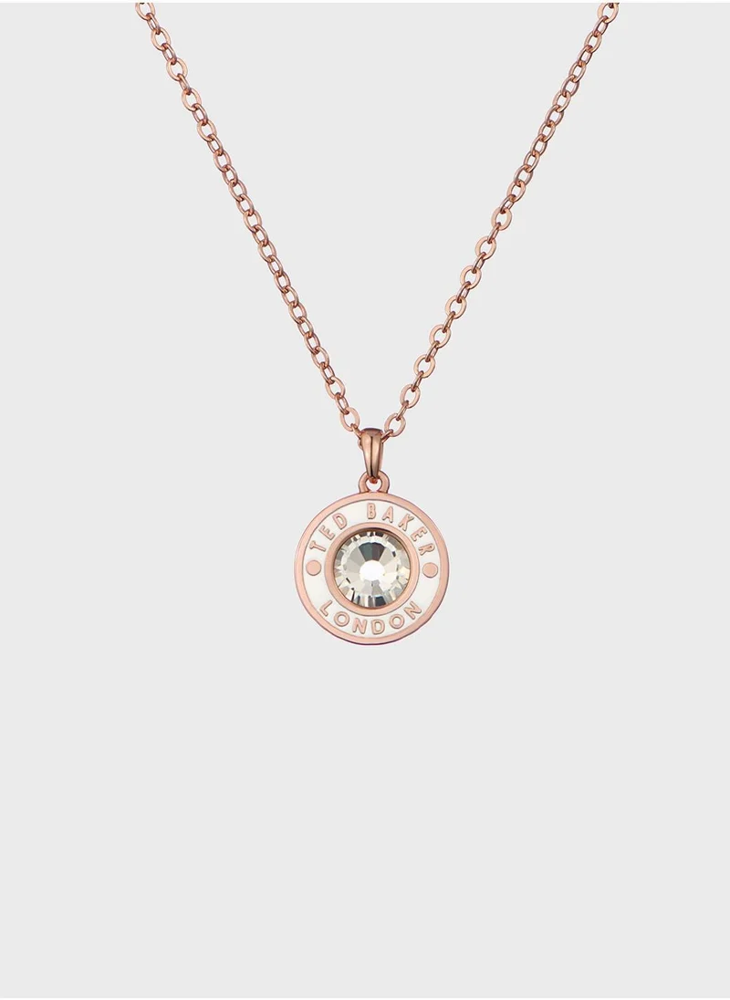 Ted Baker Chain Detail Drop  Long Necklace