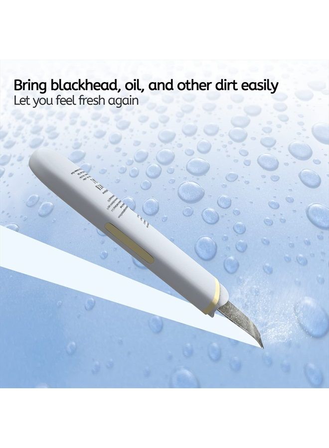 GUGUG Skin Scrubber Face Spatula, Skin Spatula Pore Cleaner Blackhead Remover Tools for Facial Deep Cleansing-4 Modes,White - Image 3