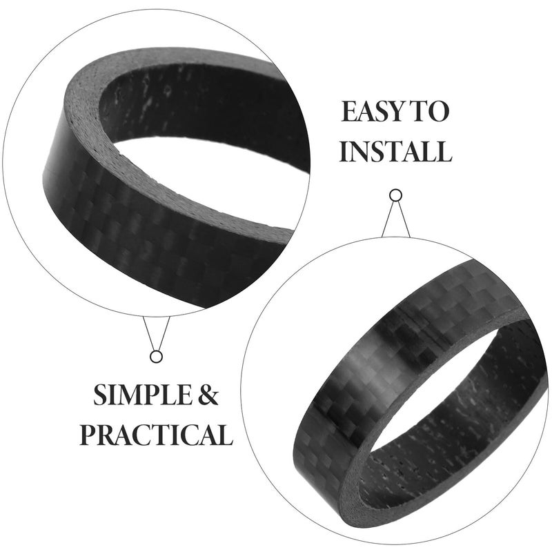 6pcs Carbon Fiber Bicycle Headset Stem Spacers 2mm 3mm 5mm 8mm Ultralight Fork Handlebar Accessories - Image 4