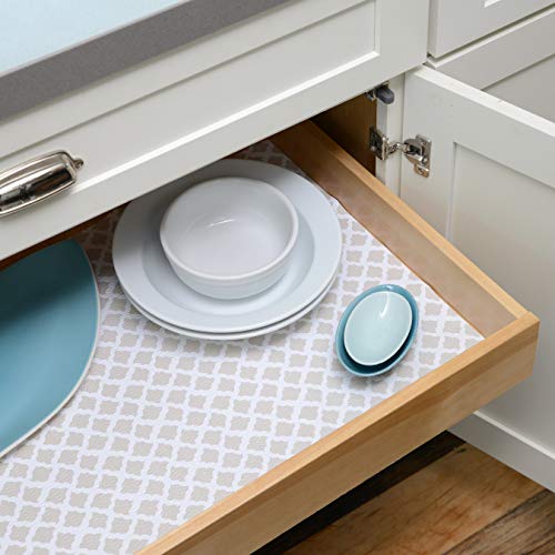 Con-Tact Brand Grip Prints Shelf Liner, Durable and Non-Adhesive Liners, Non-Slip Drawer and Cabinet Liner, 18" x 4', Talisman Pale Gray, Pack of 1 Roll - Image 5