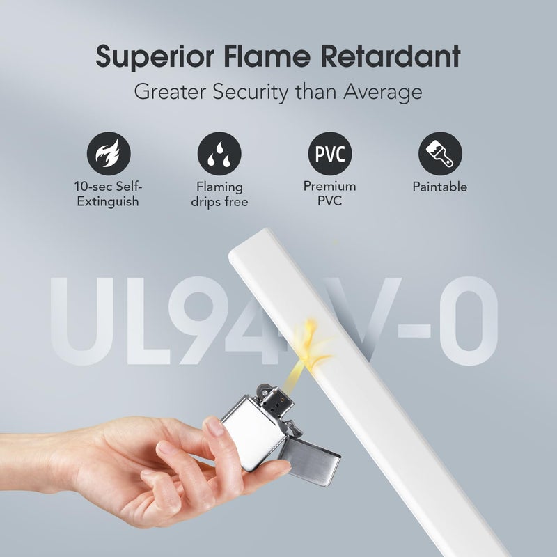Delamu Cord Covers for 4-7 Wires on Wall, 62.8in Cord Hider Cable Hider, Paintable Wire Covers for Cords on Wall, TV Cord Hider for Wall Mount TV, Cable Cover Management, 4X L15.7 W1.57 H0.78in - Image 5