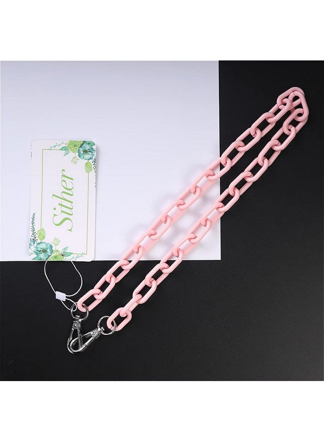 Sither سلسلة محفظة من الأكريليك الملون لسراويل الجينز، سلسلة جيب، سلسلة حزام، سلسلة مفاتيح، أسلوب الهيب هوب بانك، لسراويل الجينز للنساء والرجال، هدية في عيد الهالوين (وردي) - Image 4