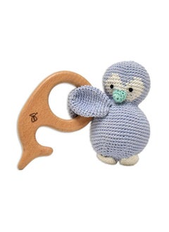Happy Threads Happy Threads, Crochet Penguin Rattle for Newborn,Babies, Soft Handmade Rattle Toys for Kids, Childsafe (BIS Certified)  - Image 1