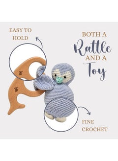 Happy Threads Happy Threads, Crochet Penguin Rattle for Newborn,Babies, Soft Handmade Rattle Toys for Kids, Childsafe (BIS Certified)  - Image 3