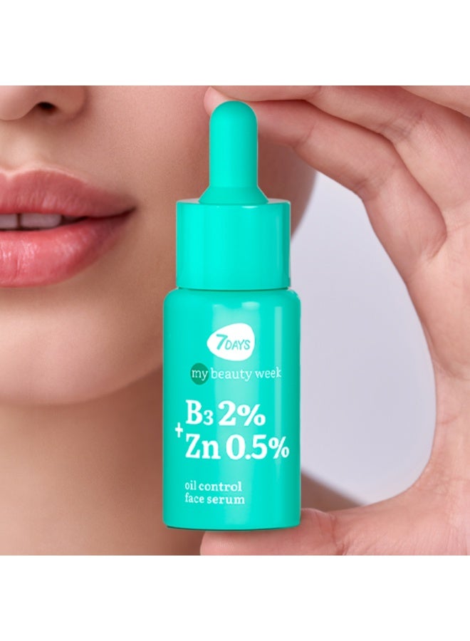 7DAYS MY BEAUTY WEEK B3 2%+ZN 0,5% Oil control face serum, 20 ml - Image 4