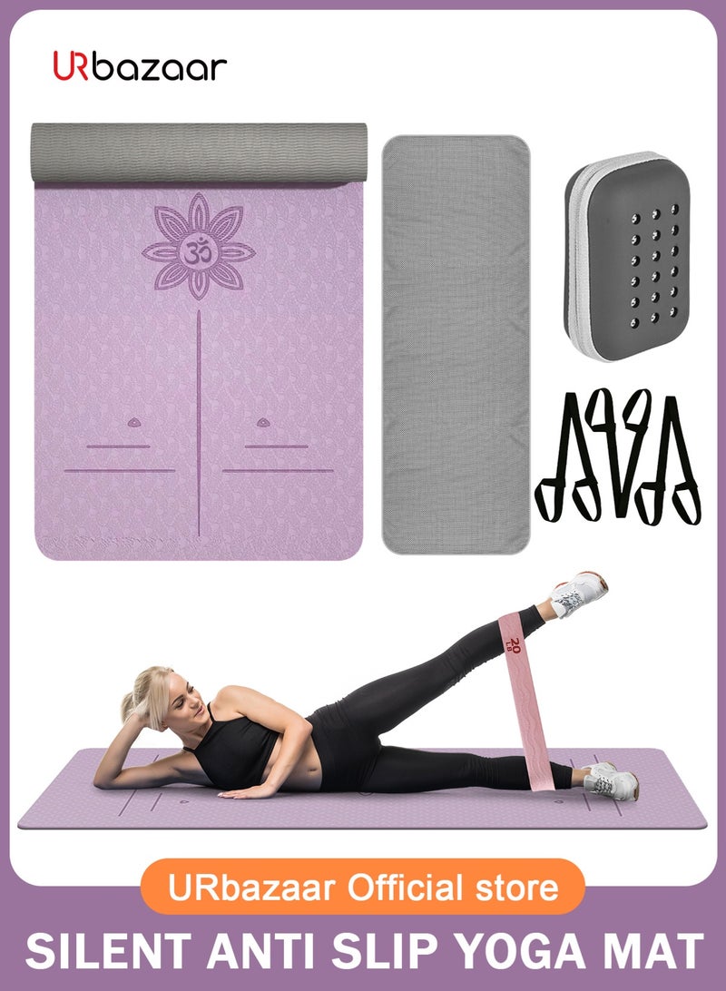 URbazaar Yoga Mat for Women and Men, Extra Long and Wide Exercise Mat(72"x24"), Includes a cooling towel, Pilates, Fitness, Barefoot Workouts, Home Gym Studio - Image 1