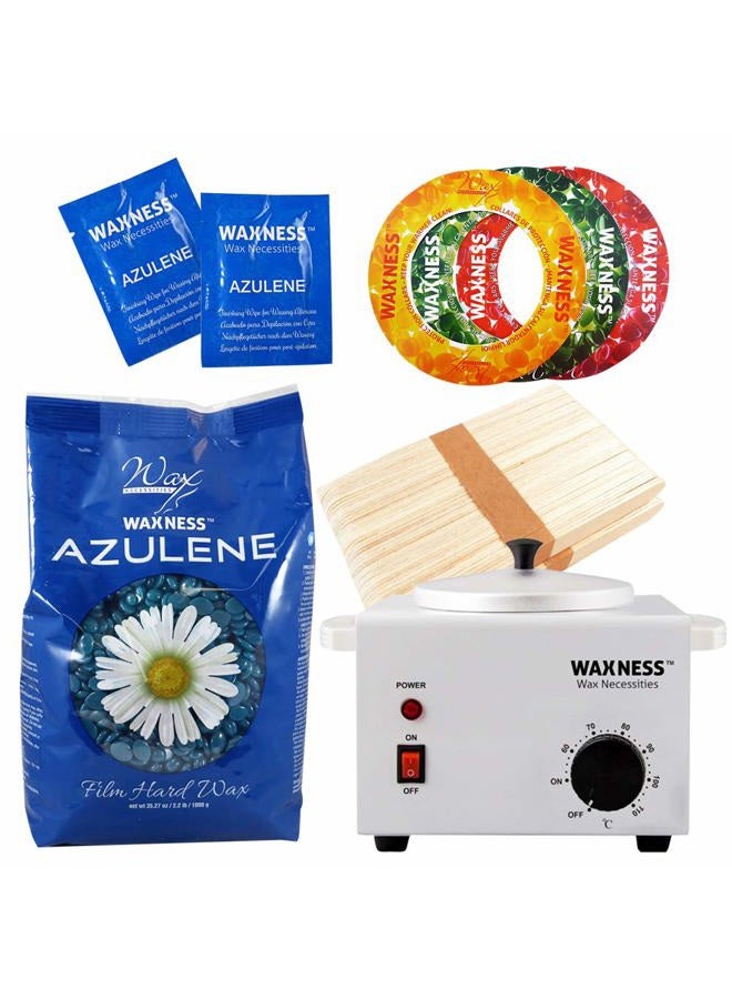 wax necessities مجموعة الشمع الخالية من الشرائط من واكس نيسيسيتيس أزولين بوزن 2.2 باوند - Image 1