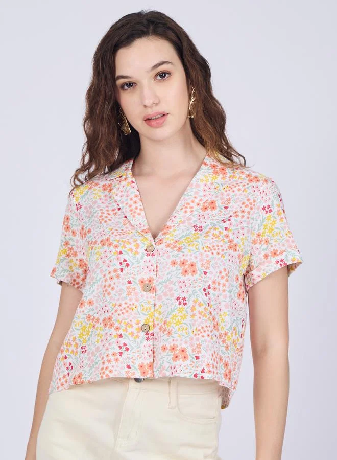 أوجيدر بلوزة قصيرة بياقة بشق