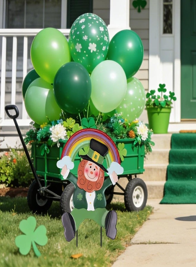 hogardeck St Patricks Day Decorations Outdoor, Leprechaun Rainbow Decorative Garden Stakes for St Patricks Day Decor, Luck Yard Sign Saint Patricks Day Decorations for Home Outside Backyard Porch Lawn - Image 5