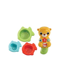 vtech أوتار مرحة لرش الماء، لعبة استحمام للأطفال بعمر سنة + لعبة حمام حسية مع أضواء  - Image 1